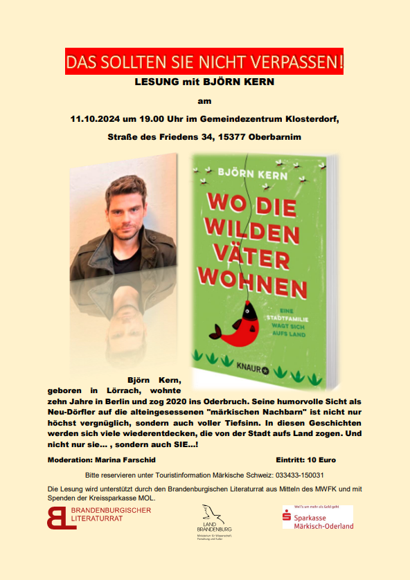 Flyer Buchvorlesung Bjoern Kern