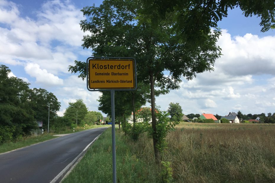 Ortseingang Richtung Strausberg