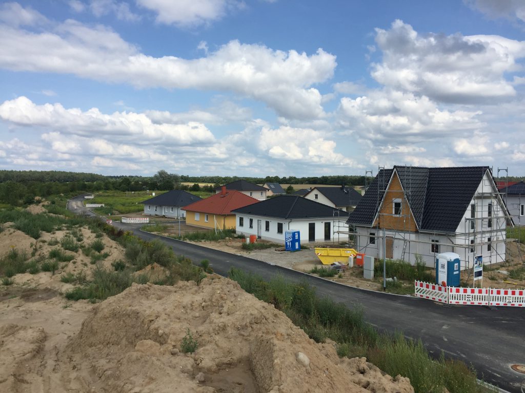 Blick auf das Baugebiet Kiebitz-Aue