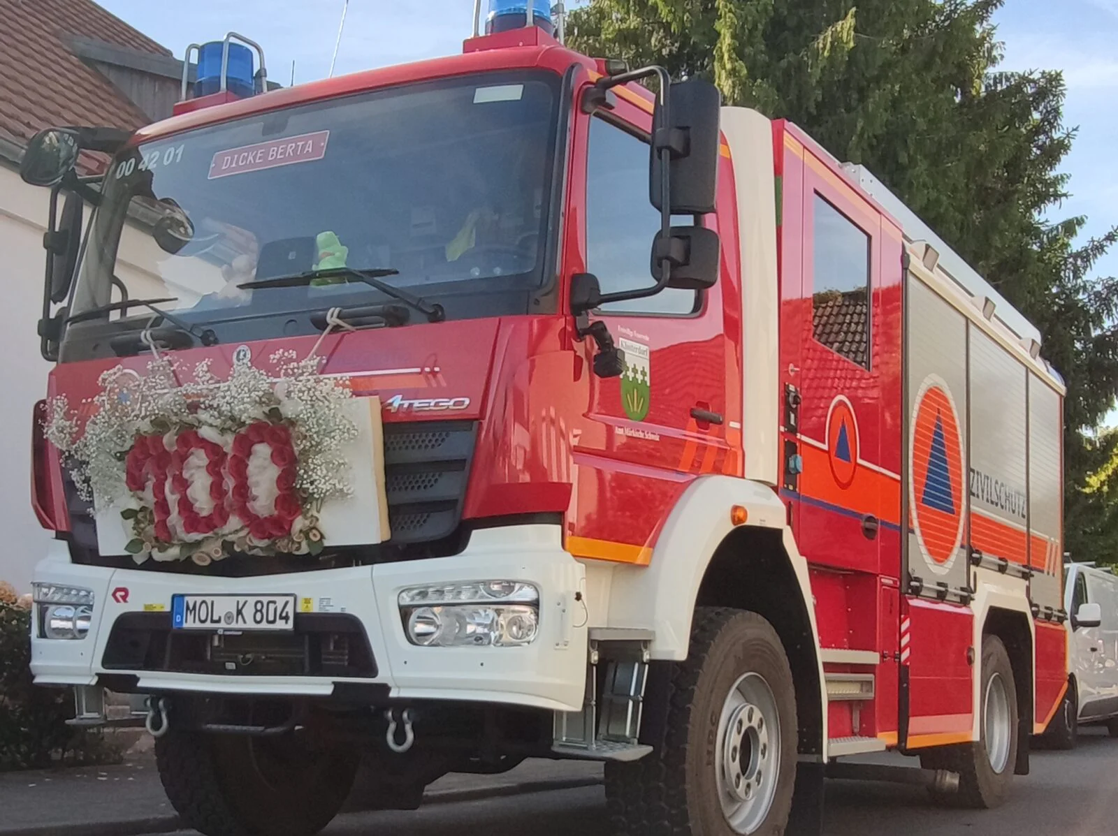 Das Löschfahrzeug „Dicke Berta“ der Freiwilligen Feuerwehr Klosterdorf